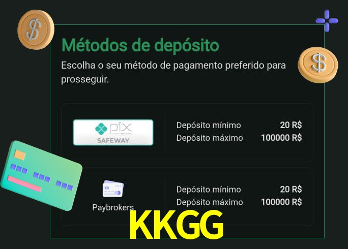 O cassino KKGG oferece uma grande variedade de métodos de pagamento